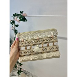 Pochette uncinetto paillettes decorazioni con tracolla