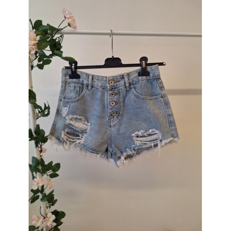 Shorts jeans con strappi